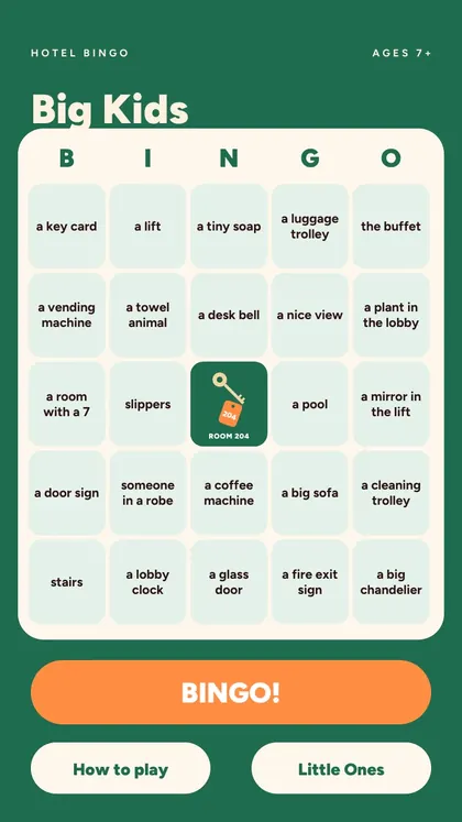 Hotel Bingo: real screen 1 from the PDF